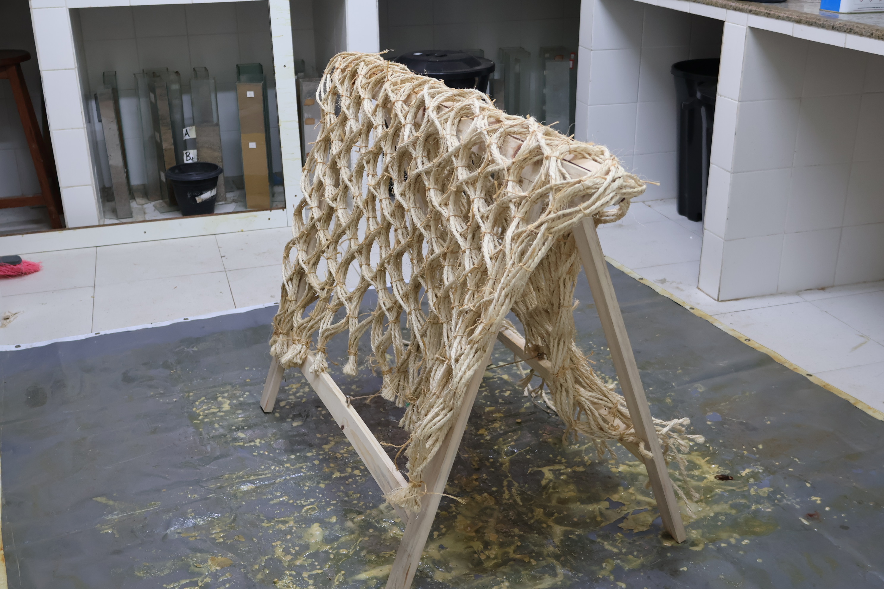 Geocélulas com vegetação estabelecida